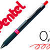 ROLLER PENTEL OH GEL K497 POINTE CONIQUE RÉTRACTABLE 0.7MM GRIP CAOUTCHOUC CLIP MÉTAL COULEUR ROUGE