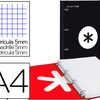 CLASSEUR LIDERPAPEL ANTARTIK REMBORDÉ 4 ANNEAUX RONDS 25MM FEUILLET MOBILE A4 QUADRILLAGE 5MM COLORIS NOIR CLASSEUR LIDERPAPEL ANTARTIK REMBORDÉ 4 ANNEAUX RONDS 25MM FEUILLET MOBILE A4 QUADRILLAGE 5MM COLORIS NOIR