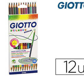 crayon-couleur-giotto-stilnovo-bicolore-hexagonal-6-8mm-mine-3-3-mm-24-coloris-assortis-atui-12-unitas