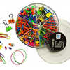 KIT BUREAU SAFETOOL 80 TROMBON ES DE 28MM 25 DE 50MM 150 PUNAISES 40 PUSH PINS 10 PINCES DOUBLE CLIP 50 ELASTIQUES FUN