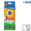 CRAYON COULEUR LYRA GROOVE TRIANGULAIRE SLIM MINE ULTRA-RÉSISTANTE DIAMÈTRE 3MM COLORIS ASSORTIS BOÎTE 12 UNITÉS CRAYON COULEUR LYRA GROOVE TRIANGULAIRE SLIM MINE ULTRA-RÉSISTANTE DIAMÈTRE 3MM COLORIS ASSORTIS BOÎTE 12 UNITÉS