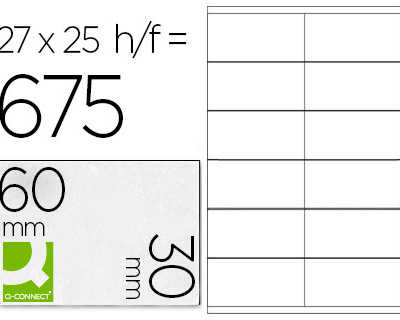 insert-badges-q-connect-25f-a4-27-inserts-atiquettes-pradacoupaes-blanches-imprimante-jet-d-encre-30x60mm