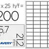 ATIQUETTE ADHASIVE AVERY ENLEV ABLE LASER JET D'ENCRE 45.7X21.2MM ACOLOGIQUE BOÎTE 1200 UNITAS