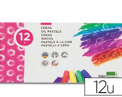 crayon-cire-liderpapel-75mm-di-ametre-12mm-papier-carton-tissu-coloris-brillants-bo-te-12-unitas
