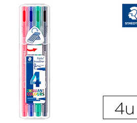stylo-feutre-staedtler-triplus-broadliner-338-acriture-et-coloriage-pointe-moyenne-0-8mm-encre-dry-safe-atui-4-unitas