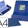 CHEMISE LIDERPAPEL POLYPROPYLE NE DOS FLEXIBLE A4 210X297MM 4/10E 3 RABATS ALASTIQUE 100F COLORIS BLEU OPAQUE CHEMISE LIDERPAPEL POLYPROPYLE NE DOS FLEXIBLE A4 210X297MM 4/10E 3 RABATS ALASTIQUE 100F COLORIS BLEU OPAQUE