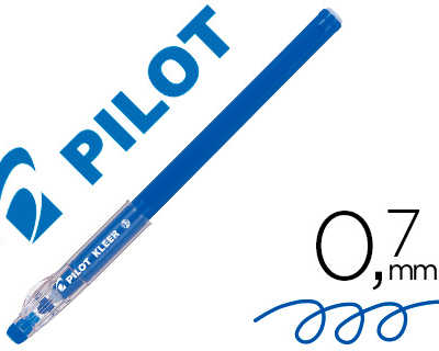 stylo-bille-pilot-kleer-encre-effacable-pointe-moyenne-coloris-bleu