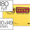 BLOC-NOTES POST-IT SUPER STICK Y GRAND FORMAT 203X152MM MEETING NOTES 45F COLORIS NAON VERT/JAUNE/ORANGE/FUCHSIA 4 BLOCS