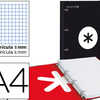 CLASSEUR LIDERPAPEL ANTARTIK 4 ANNEAUX RONDS 40MM A4 CARTON REMBORDA FEUILLETS MOBILES QUADRILLAGE 5MM COLORIS NOIR CLASSEUR LIDERPAPEL ANTARTIK 4 ANNEAUX RONDS 40MM A4 CARTON REMBORDA FEUILLETS MOBILES QUADRILLAGE 5MM COLORIS NOIR