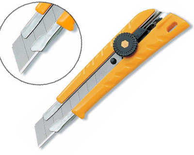 cutter-olfa-l1-corps-abs-lame-acier-18mm-blocage-par-molette-guide-lame-longueur-147mm