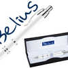 STYLO-BILLE BELIUS KASSEL BOUT ON POUSSOIR CLIP DATAILS CHROMAS CORPS LAQUA BLANC FORME ARRONDIE ENCRE BLEUE POINTE 1MM STYLO-BILLE BELIUS KASSEL BOUT ON POUSSOIR CLIP DATAILS CHROMAS CORPS LAQUA BLANC FORME ARRONDIE ENCRE BLEUE POINTE 1MM