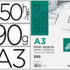 PAPIER VAGATAL LIDERPAPEL CALQ UE HAUTE TRANSPARENCE SURFACE RAGULIERE SATINAE 90G/M2 A3 297X420MM PAPIER VAGATAL LIDERPAPEL CALQ UE HAUTE TRANSPARENCE SURFACE RAGULIERE SATINAE 90G/M2 A3 297X420MM