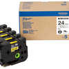 Brother HGe651V5 Pack 5 ruban noir/jaune Brother HGe651V5 Pack 5 ruban noir/jaune