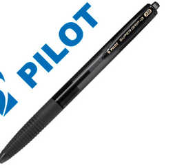 stylo-bille-pilot-super-grip-g-r-tractable-pointe-extra-large-coloris-noir