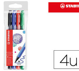 stylo-feutre-stabilo-pointmax-pointe-moyenne-en-nylon-trace-0-8mm-ultra-robuste-coloris-pochette-de-4u