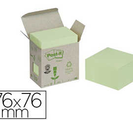 cube-post-it-vert-recycl-76x76mm