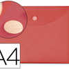 POCHETTE ENVELOPPE LIDERPAPEL POLYPROPYLENE 180 MICRONS A4 297X210MM FERMETURE VELCRO COLORIS ROUGE POCHETTE ENVELOPPE LIDERPAPEL POLYPROPYLENE 180 MICRONS A4 297X210MM FERMETURE VELCRO COLORIS ROUGE