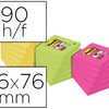 BLOC-NOTES POST-IT SUPER STICKY 76X76MM 90F ADHÉSIF RENFORCÉ COLORIS VERT ROSE JAUNE LOT 15 UNITÉS + 3 GRATUITES BLOC-NOTES POST-IT SUPER STICKY 76X76MM 90F ADHÉSIF RENFORCÉ COLORIS VERT ROSE JAUNE LOT 15 UNITÉS + 3 GRATUITES