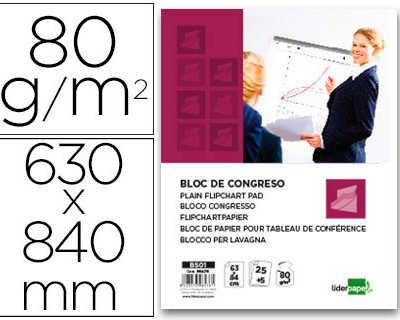 bloc-confarence-liderpapel-63x-84cm-papier-uni-80g-m2-conventions-raunions-25f-5f-gratuites