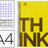 CAHIER SPIRALE LIDERPAPEL SÉRI E THINK A4 210X297MM 140F 80G/M2 QUADRILLAGE 5MM 4 TROUS COIL-LOCK BANDES 5 COULEURS JAUN CAHIER SPIRALE LIDERPAPEL SÉRI E THINK A4 210X297MM 140F 80G/M2 QUADRILLAGE 5MM 4 TROUS COIL-LOCK BANDES 5 COULEURS JAUN