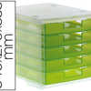 MODULE CLASSEMENT Q-CONNECT 5 TIROIRS OUVERTS BASE 340X270X260MM BUTAE SACURITA COLORIS VERT TRANSLUCIDE MODULE CLASSEMENT Q-CONNECT 5 TIROIRS OUVERTS BASE 340X270X260MM BUTAE SACURITA COLORIS VERT TRANSLUCIDE