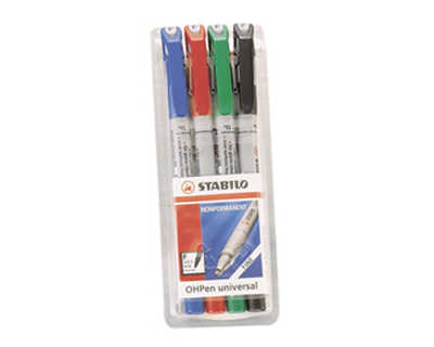 stylo-feutre-stabilo-ohp-pen-soluble-pointe-fine-0-7mm-couleurs-assorties-pochette-4-unit-s