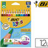 CRAYON COULEUR BIC KIDS EVOLUT ION RASINE SYNTHESE 140MM TRIANGLE GROS MODULE RASISTE MORDILLAGE ATUI CARTON 12 UNITAS CRAYON COULEUR BIC KIDS EVOLUT ION RASINE SYNTHESE 140MM TRIANGLE GROS MODULE RASISTE MORDILLAGE ATUI CARTON 12 UNITAS