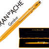 STYLO-BILLE CARAN D'ACHE 849 G OLDBAR ORIGINAL 3 MICRONS OR BOUTON POUSSOIR CORPS OR ENCRE BLEUE POINTE MOYENNE ÉTUI STYLO-BILLE CARAN D'ACHE 849 G OLDBAR ORIGINAL 3 MICRONS OR BOUTON POUSSOIR CORPS OR ENCRE BLEUE POINTE MOYENNE ÉTUI