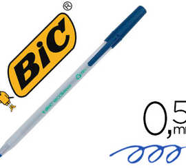 stylo-bille-bic-acolutions-rou-nd-acriture-moyenne-0-5mm-encre-classique-recyclae-aconomique-corps-fin-lager-coloris-ble