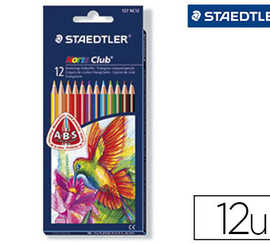 crayon-couleur-staedtler-noris-club-175mm-triangulaire-section-8mm-mine-3mm-abs-protection-anti-casse-atui-carton-12u