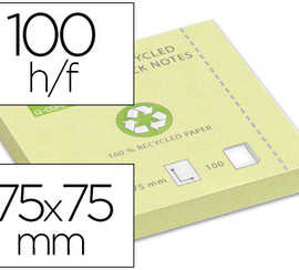 bloc-notes-q-connect-quick-not-es-papier-recycla-75x75mm-100f-repositionnables-coloris-jaune
