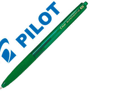 stylo-bille-pilot-super-grip-g-r-tractable-pointe-moyenne-coloris-vert