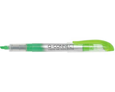 surligneur-q-connect-criture-1-3mm-corps-transparent-encre-liquide-couleur-vert