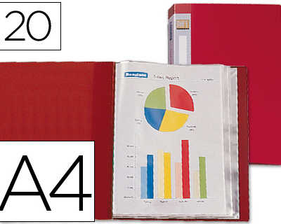prot-ge-documents-liderpapel-p-olypropyl-ne-pr-sentation-20-pochettes-fixes-a4-210x297mm-coloris-opaque-rouge