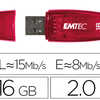 CLA USB EMTEC 2.0 C410 16GO VI TESSE LECTURE 15MB/S ACRITURE 5MB/S AVEC CAPUCHON COLORIS TRANSPARENT ROUGE CLA USB EMTEC 2.0 C410 16GO VI TESSE LECTURE 15MB/S ACRITURE 5MB/S AVEC CAPUCHON COLORIS TRANSPARENT ROUGE