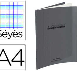 cahier-piqua-conquarant-classi-que-couverture-polypropylene-rigide-transparente-a4-21x29-7cm-96-pages-90g-sayes-gris