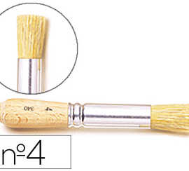 brosse-pocher-rapha-l-soie-n-4-virole-fer-blanc-nickel-manche-bois-brut