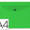 POCHETTE ENVELOPPE LIDERPAPEL POLYPROPYLENE 180 MICRONS A4 297X210MM 50F FERMETURE BOUTON TRANSPARENT FROSTY VERT POCHETTE ENVELOPPE LIDERPAPEL POLYPROPYLENE 180 MICRONS A4 297X210MM 50F FERMETURE BOUTON TRANSPARENT FROSTY VERT