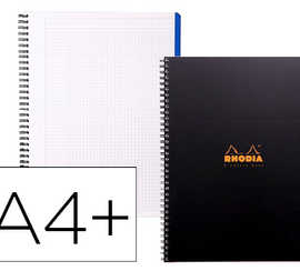 cahier-clairefontaine-rhodia-4-colors-book-a4-90g-160-pages-5x5mm-mc-4-trous-4-bandes-couleurs-3-intercalaires