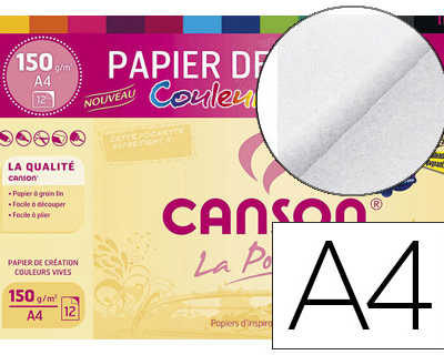 papier-dessin-canson-colorline-grain-fin-150g-a4-coloris-vifs-pochette-12f