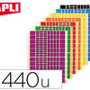 GOMMETTE GAOMATRIQUE APLI AGIP A RECTANGLE COLORIS ASSORTIS POCHETTE 10F 1440 UNITAS