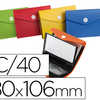 PORTE-CARTES LIDERPAPEL PLASTI QUE 40 CARTES 80X106MM COLORISASSORTIS