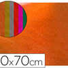 PLAQUE MOUSSE LIDERPAPEL MÉTALLISÉE 50X70CM 60G/M2 ÉPAISSEUR 2MM UNICOLORE ORANGE