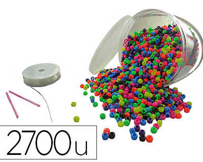 perle-plastique-fried-freres-2-3m-nylon-alastique-2-aiguilles-plastique-seau-2700-unitas-multicolores