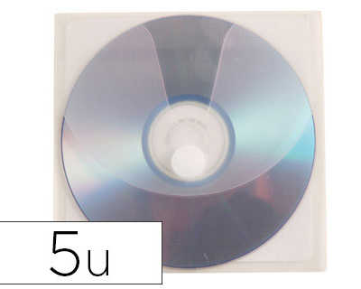 pochette-q-connect-cd-dvd-polypropyl-ne-transparent-auto-adh-sive-rabat-velcro-sachet-5-unit-s