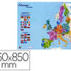 CARTE EUROPE BOUCHUT PELLICULEE EFFAÇABLE 4 OEILLETS SUSPENSION POIDS 250G FORMAT 66X84.5CM TUBE