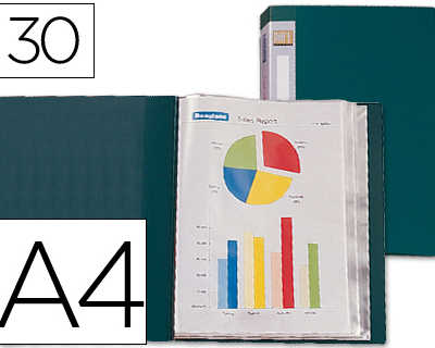 prot-ge-documents-liderpapel-p-olypropyl-ne-pr-sentation-30-pochettes-fixes-a4-210x297mm-coloris-opaque-vert