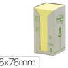 BLOC-NOTES POST-IT PAPIER RECYCLÉ 76X76MM 100F/BLOC REPOSITIONNABLES COLORIS JAUNE TOUR 16 BLOCS BLOC-NOTES POST-IT PAPIER RECYCLÉ 76X76MM 100F/BLOC REPOSITIONNABLES COLORIS JAUNE TOUR 16 BLOCS