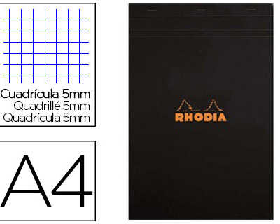 bloc-bureau-rhodia-a4-papier-v-alin-surfin-couverture-enduite-enveloppante-210x297mm-80f-datachables-80g-5x5mm-noir