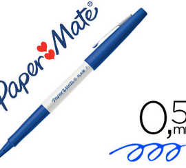 stylo-feutre-paper-mate-flair-fine-nylon-pointe-durable-douce-fine-r-sistante-pression-clip-m-tal-couleur-bleu
